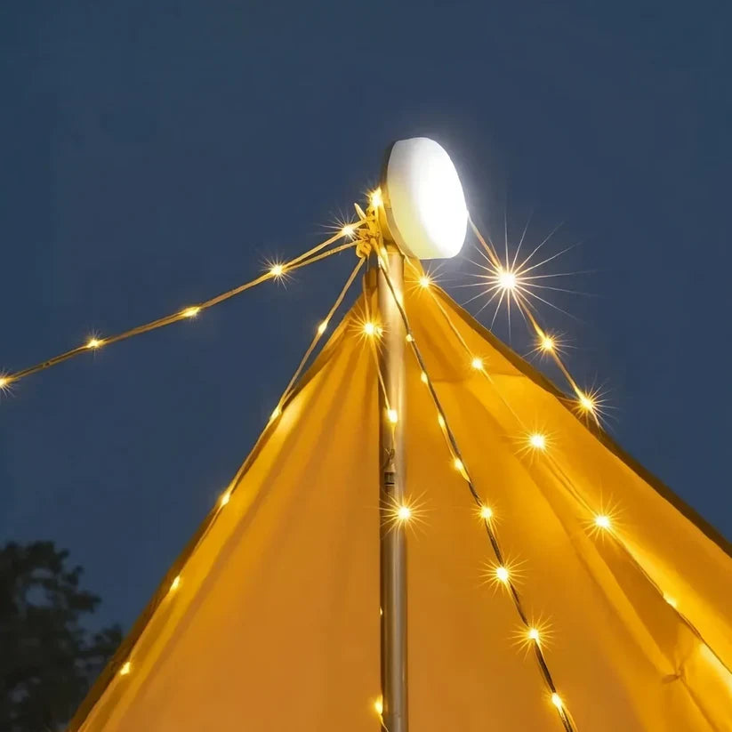 Tehokas LED-ulkosalamppu pitkällä akunkestolla