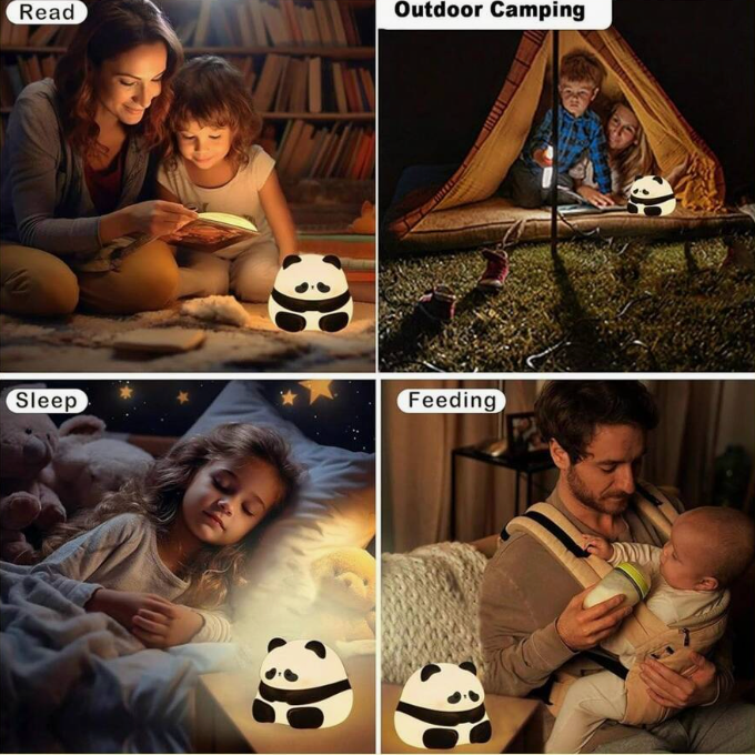 Panda Night Light: Softness and Safety for Children 