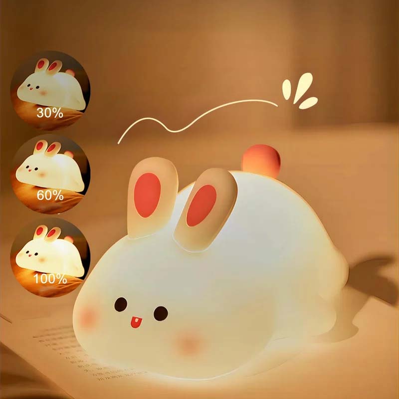 Silicone Rabbit Night Light: Softness and Nighttime Safety 